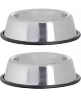 Kit 2 Comedouros Pet Inox 250ml