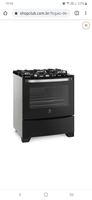 Fogão Preto 5 Bocas Mesa de Vidro Electrolux | R$1326