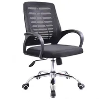 Cadeira Escritório Diretor, Giratória e Encosto Telado, Preta - mb-866 | R$179