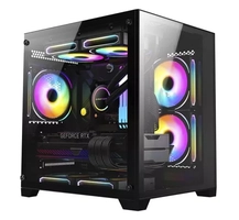 Gabinete Gamer K-MEX Space Y, Mini Tower, Vidro Temperado, M-ATX, Black, Sem Fonte, Sem Fan, CG-413A 