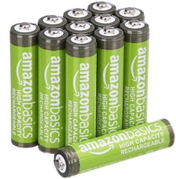 Pacote com 12 pilhas recarregáveis AAA de 850 mAh, pré-carregadas R$ 61