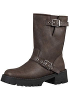 Bota Tratorada Feminina com Fivelas Marrom