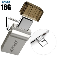 EAGET OTG 2 EM 1 TIPO C FLASH DRIVE 16GB - R$44