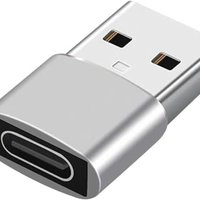 Adaptador USB A Macho x Tipo C Fêmea - OTG Cinza