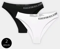 Kit Calcinha Calvin Klein Sem Costura 2 Peças R$52