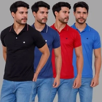 [R$16 CADA] Kit 4 c/ Camisetas Polo Masculinas 