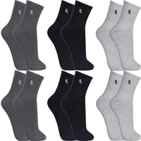 Kit 6 Meias Lupo Cano Médio para Academia