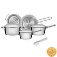 Conjunto 5 Panelas Inox Tramontina Allegra c/ Pegador Massa