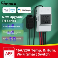 【 App】 Switch WiFi 16A 20A Monitoramento de temperatura e umidade Sonoff TH Elite