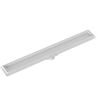 Ralo Linear 50cm Invisível com Saída para Baixo Branco - Tigre