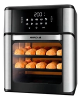 Fritadeira Air Fryer Forno Oven 12L Mondial Preto/Inox 2000W AFON-12L-BI