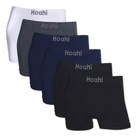 Kit 6 Cuecas Boxer Microfibra Sem Costura Poliamida Hoahi