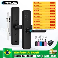 【Com Taxa/App/Moedas】 Fechadura Digital YRHAND com Impressão Digital Biométrica