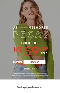 Diversos itens por R$ 59,99 na Hering Outlet