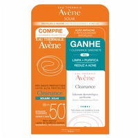 Protetor Solar Avene Cleanance Fps 50 Grátis Sabonete Barra Cleanance 80g