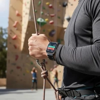 Pulseira Silicone p/ Apple Watch Preto/Azul 2,2cm