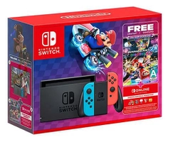 Console Nintendo Switch + Jogo Mario Kart 8 Deluxe + 3 Meses Switch Online