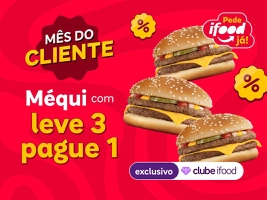 (REGIONAL / CLUBE IFOOD) Diversos Itens do McDonalds com até 93% de desconto - Méqui