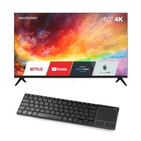 [R$: 1.590 AME] Smart TV 50" Multilaser 4k + Teclado Para Smart Tv Sem Fio Com Touch Pad | R$2.271