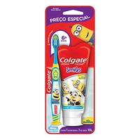 [Rec] Colgate Escova De Dente + Creme Dental Infantil Smiles Minion