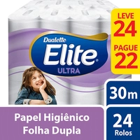 Papel Higiênico Elite Ultra Folha Dupla - 96 Rolos