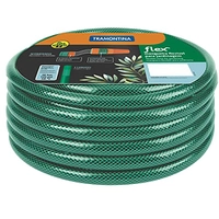 (Prime) Mangueira Flex com Engates Rosqueados e Esguicho em Pvc Verde 10 metros - Tramontina 