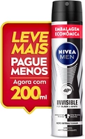 NIVEA, Desodorante Antitranspirante Aerosol Invisible Black & White Masc Promo 200Ml, Nivea