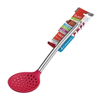 Escumadeira de Silicone com Cabo Inox Cinza