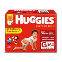 HUGGIES Fralda Supreme Care G - 160 fraldas, Cor: Vermelho
