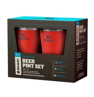 [Cashback Pelando R$115 (R$57/cada)] Gift Set Copos sem Tampa Flame Red Stanley 2 UNID | 473ML 