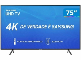 Smart TV 4K LED 75” Samsung UN75RU7100 - Wi-Fi Bluetooth HDR 3 HDMI 2 USB