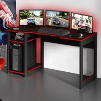 [APP] Mesa Gamer Destiny Ideal Para 3 Monitores Preto/Vermelho - Tecno Mobili | R$195