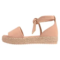 Sandália Chiquiteira Flatform Sola Corda Nobuck - Nude | R$50
