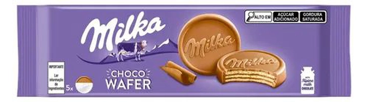 Biscoito Milka Chocowafer de Creme de Cacau e Chocolate ao leite 150 g