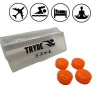 Protetor Auricular Silicone Tampao Laranja Nadar Tryde