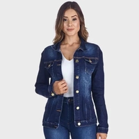 Jaqueta Jeans Feminina Azul com Lycra Premium