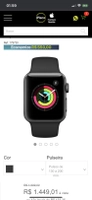 APPLE WATCH SERIES 3 38MM - R$ 1.449.00