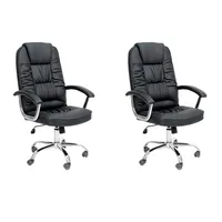 Conjunto com 2 Cadeiras de Escritório Presidente Finland Preto - R$546