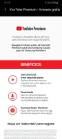 YouTube Premium - 4 meses grátis em dispositivos selecionados Samsung