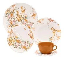 [Meli+] Jogo de Jantar em Ceramica 20 Peças Oxford Unni Monet