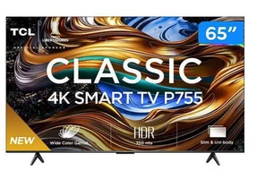 Smart TV 65" 4K UHD LED TCL 65P755 Wi-Fi Bluetooth 3 HDMI 1 USB