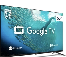 Smart TV LED 50" Ultra HD 4K Philips 50PUG7019 com Google TV, Comando de Voz, Wi-Fi, Entradas HDMI e USB