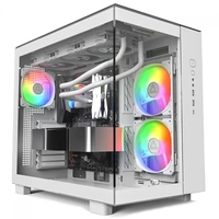 Gabinete Gamer Montech King 65 Pro, Mid Tower, Vidro Temperado, ATX, Black, Sem Fonte, Com 3 Fans ARGB, Branco