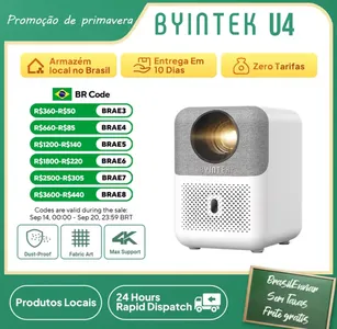 [App | Moedas R$430] Do Brasil, Projetor Byintek U4 Love 1, 1080p, 300 ANS com auto-focoI