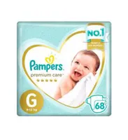 (Cliente ouro +2 unidades) Fralda Pampers Premium Care G 68 unidades - R$118