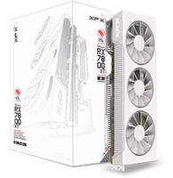 Placa de Vídeo RX 7800 XT Magnetic Air Gaming Graphics Card with XFX Qicksilver White AMD Radeon, 16GB GDDR6 2 ANOS GARANTIA