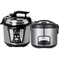 Panela de Pressão Elétrica 4L Inox + Panela Elétrica de Arroz 6 xícaras Fun Kitchen - 220v | R$252