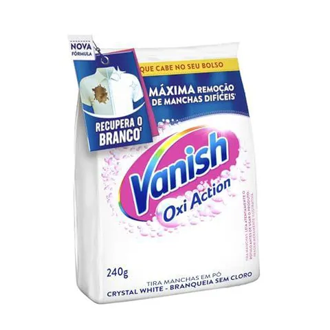 Tira-Manchas Pó Vanish Oxi Roupas Brancas