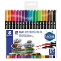 Caneta Permanente Ponta Dupla, Staedtler, 18 Cores | R$48