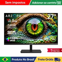 [Envio BR] Monitor ARZOPA 27 polegadas Gaming 180hz QHD 2K 2560*1400 IPS com Tipo-C Samsung DeX FreeSync